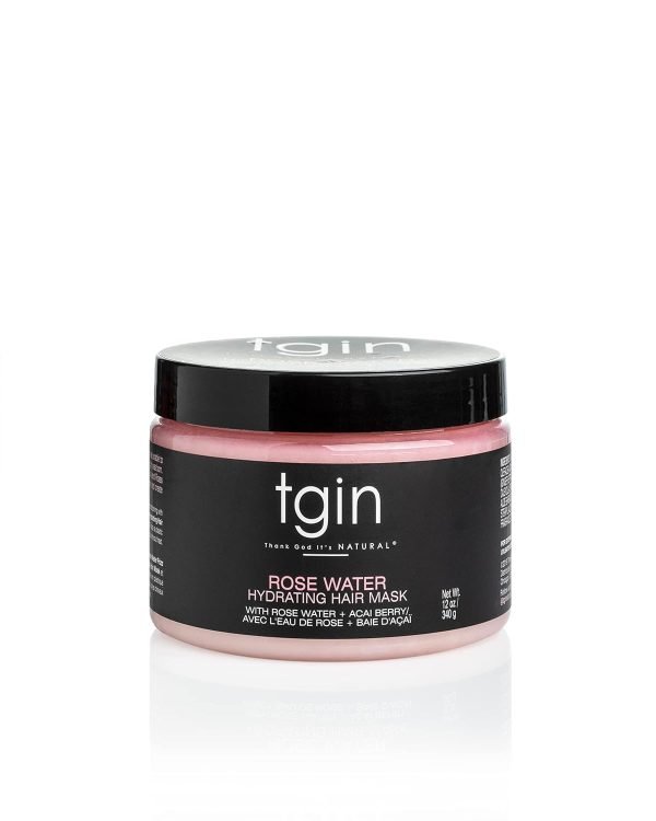 tgin Rose Water Hydrating Hair Mask for Natural hair, with Rose Water and Acai Berries