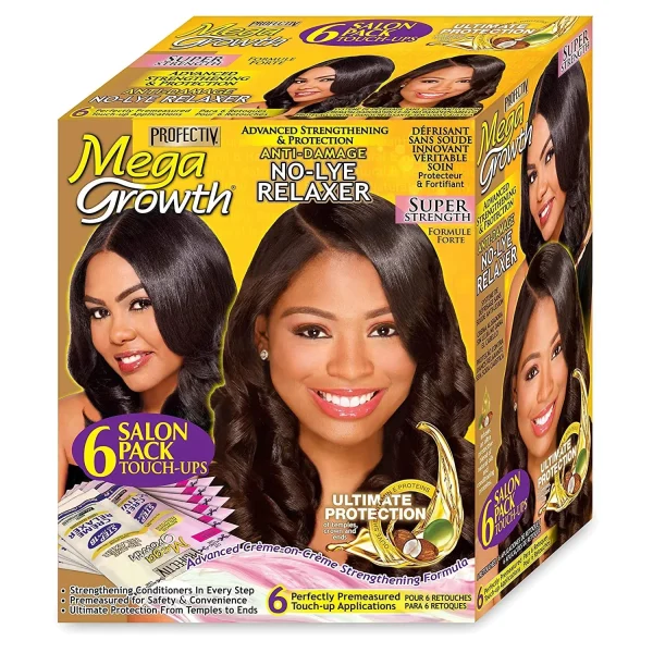 Profectiv Mega Growth No Lye Relaxer 6 Touch Ups Super Strength,