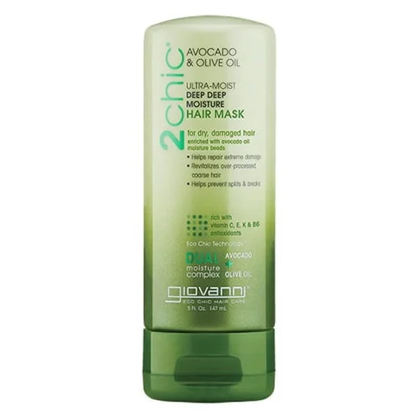 2chic, Ultra-Moist Deep Deep Moisture Hair Mask, Avocado + Olive Oil, 5 fl oz (147 ml)