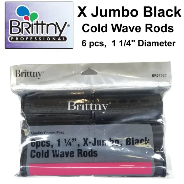 Brittny X-Jumbo Black Cold Wave  1 1/4''
