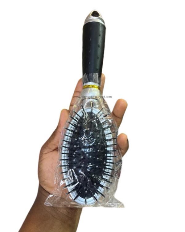 Brittny Silver Metallic Cushion Oval Brush