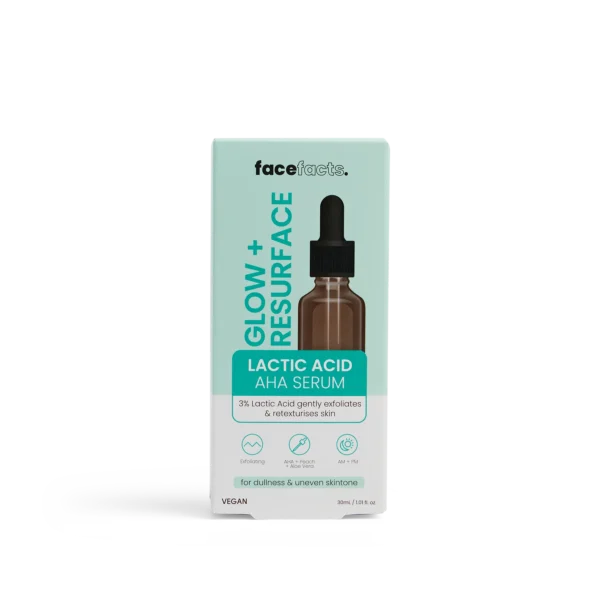 FaceFacts Glow & Resurface Lactic Acid Facial Serum