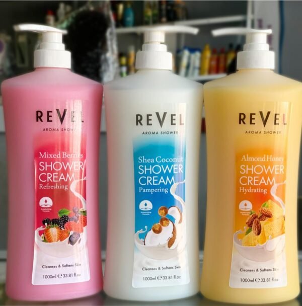 Revel Skin Care  Shower Cream For Men and Women - 1000ml