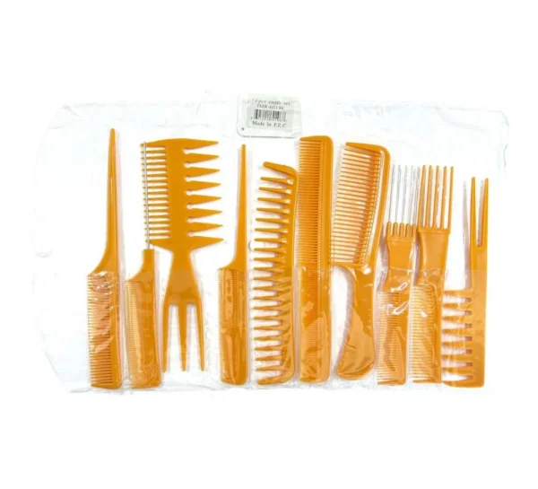 Brittny 10-piece Bone Comb Rollup Set